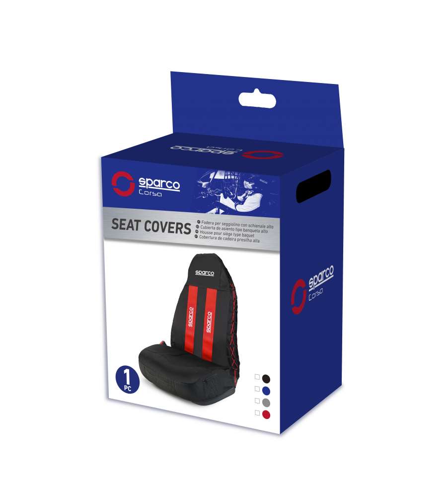 COPRISEDILE 3D SPARCO SEAT COVER UNIVERSALE COLORE ROSSO